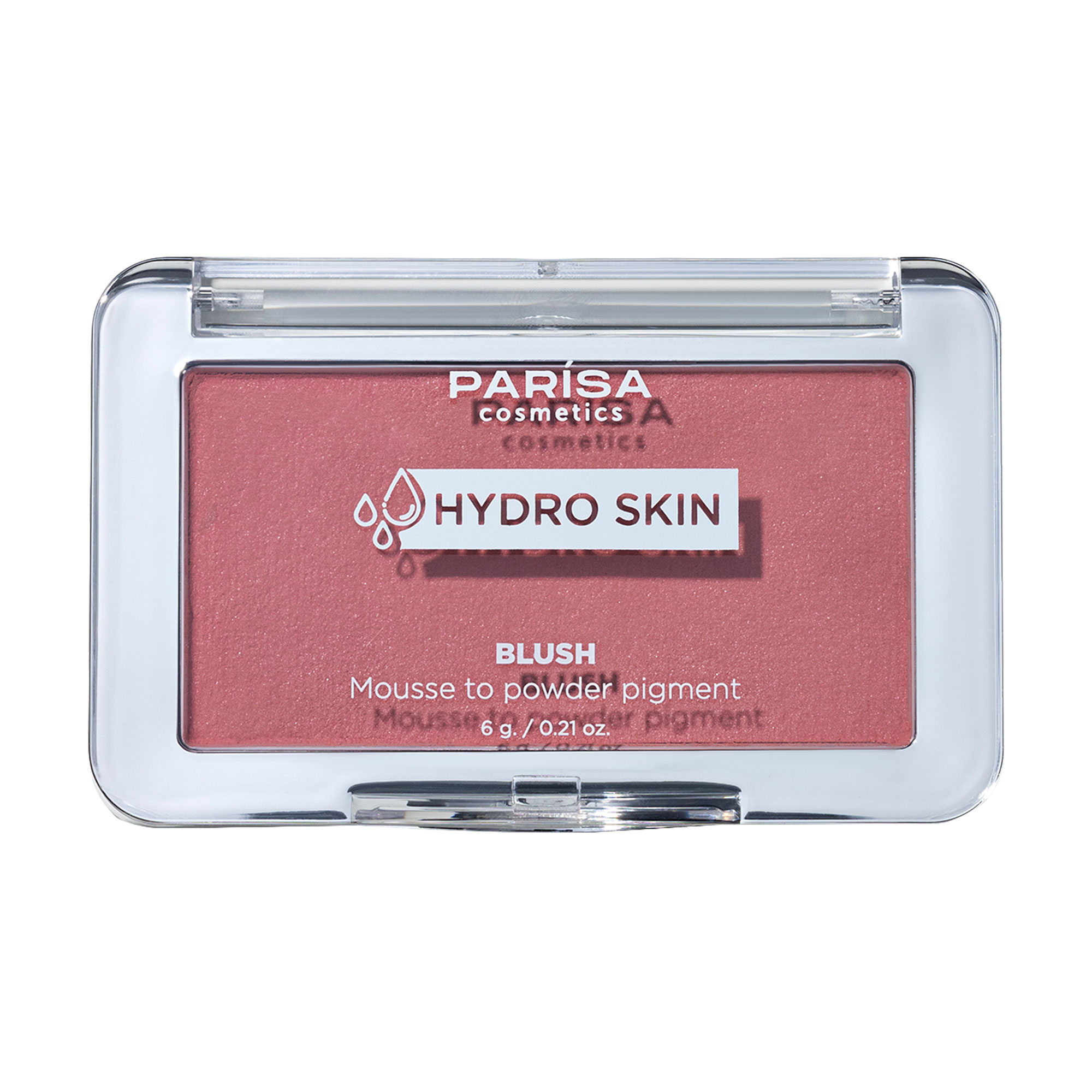 Рум'яна-мус для обличчя Parisa Cosmetics Hydro Skin Blush Mousse To Powder Pigment 02 Red Grape, 6 г