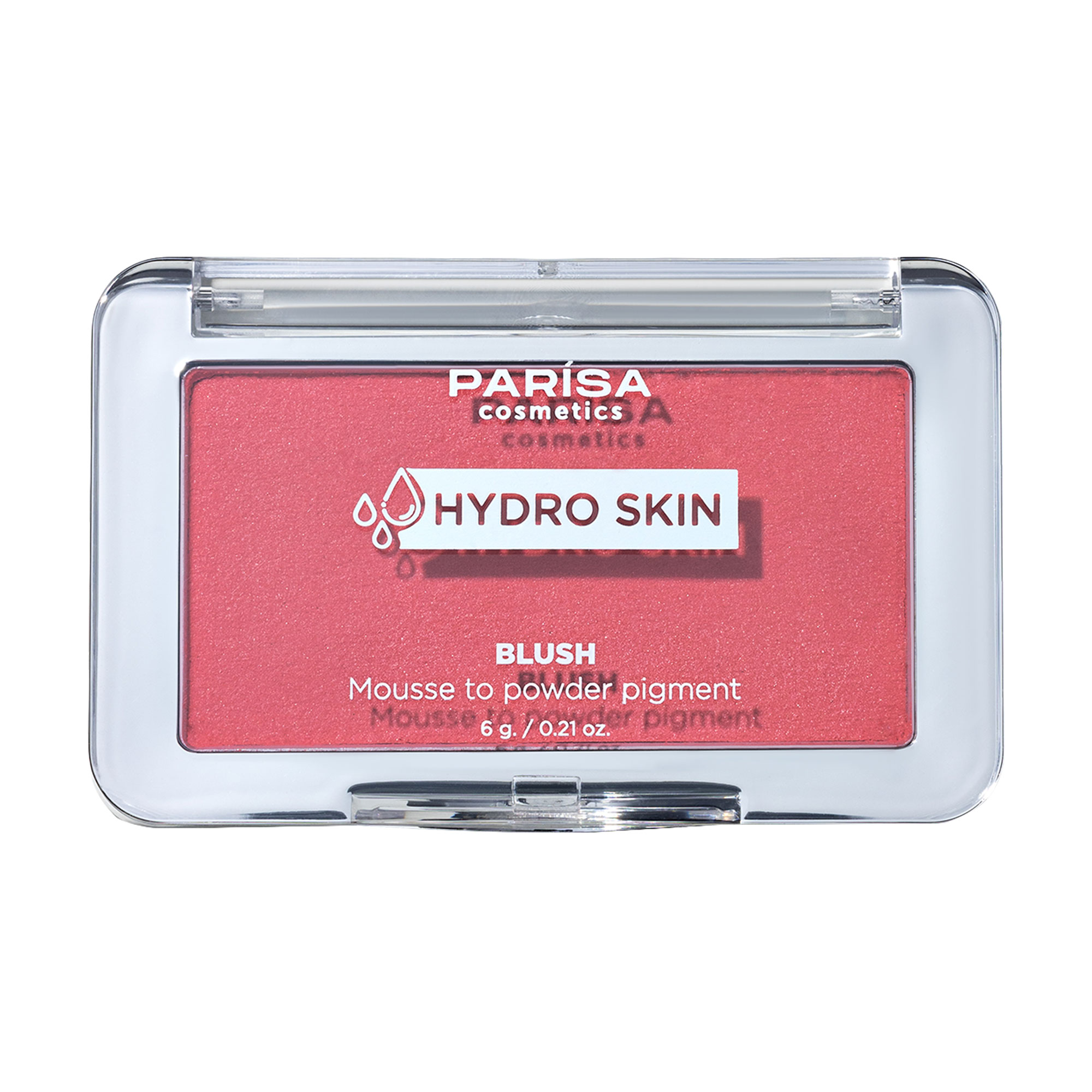 Рум'яна-мус для обличчя Parisa Cosmetics Hydro Skin Blush Mousse To Powder Pigment 03 Mauve Pink, 6 г